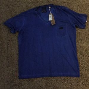 NWT Blue Diesel V neck Small stretchy shirt